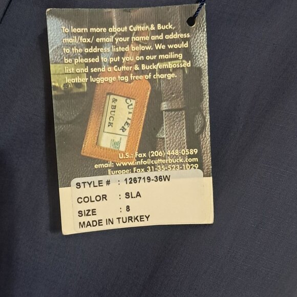 Vintage Cutter & Buck Womens Linen-Blend Navy Wide-Leg Pants Size 8 - Picture 4 of 14